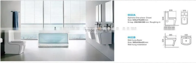 good quality sanitary ware bathroom toilet set one-piece cloest with basin