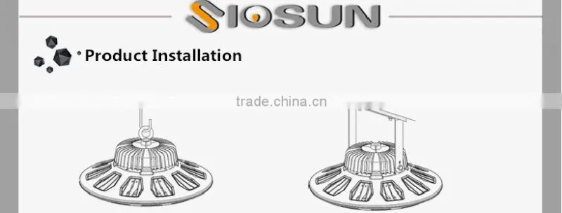 CE RoHS approved 180W UFO dimmable led high bay light with 5 years warranty