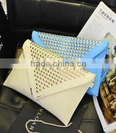 rivet clutch bag fashion bling woman wallet and purse
