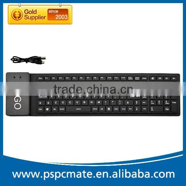 105keys Waterproof Flexible Bluetooth wireless Silicon Keyboard for Desktop/Laptop/Tablet