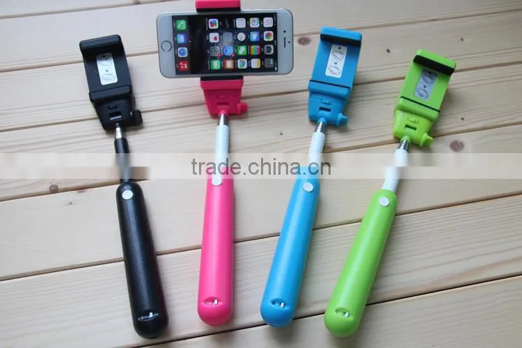 COLORFUL MONOPOD SELFIE STICK WITH BUILT-IN BLUETOOTH REMOTE WIRELESS SHUTTER