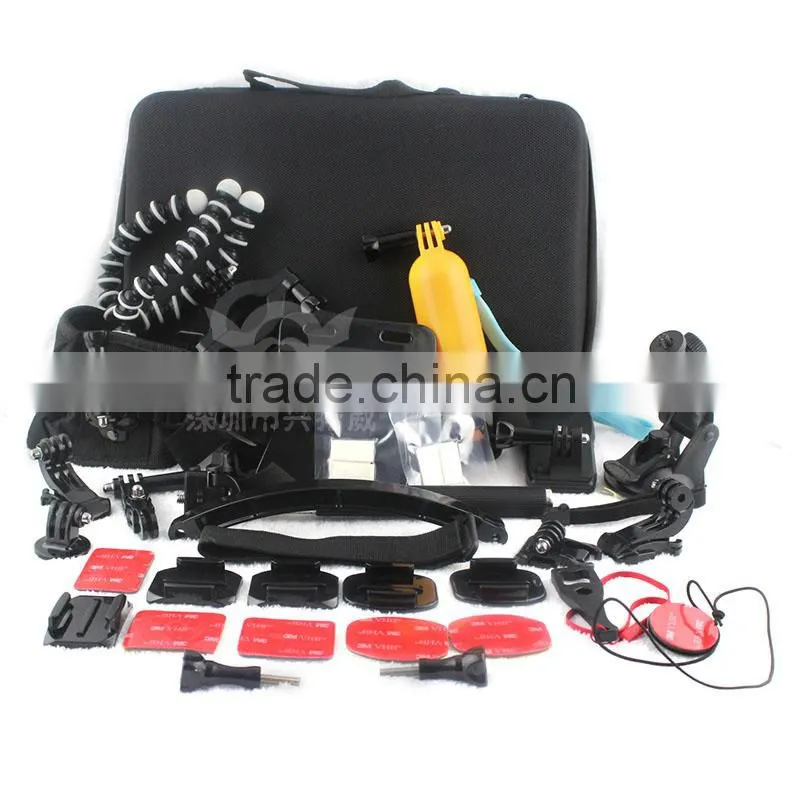 Family Kit 36 in 1 accessories for Gopro Go Pro accessories set Outdoor equipment for surfing selfie car mount tripod