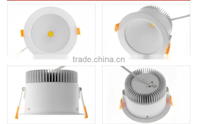 Excellent quality 35000h Long using hour Easy Installation Modern style Patented product 20W COB LED Downlight