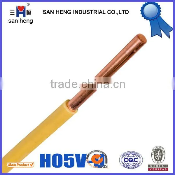 PVC Insulation Material and Solid and stranded Conductor Type H07V-R cable wire