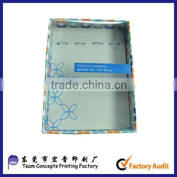 custom printed paper jewelry packaging box pvc window