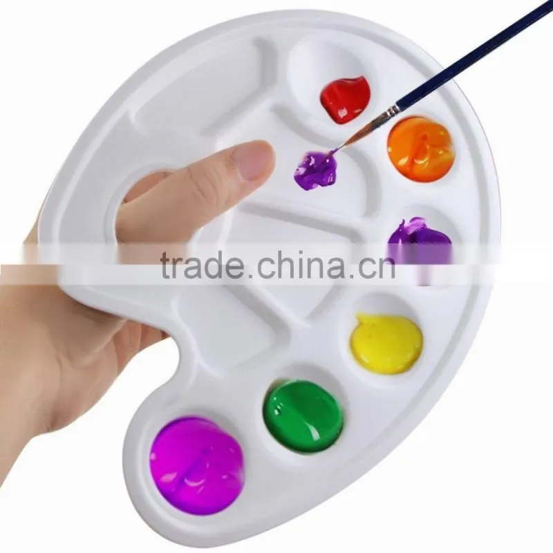 10 Well Oval Profesional Plastic Paint Palette