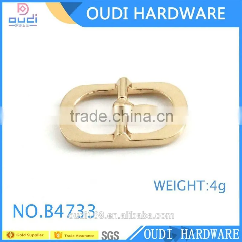 SGS certificated shiny gold shoe metal pin buckle with high quality