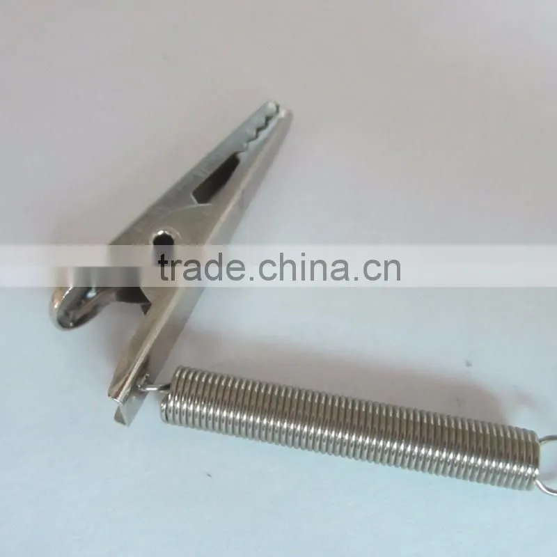 custom 65 mm silver color metal alligator clip for wholesale from china