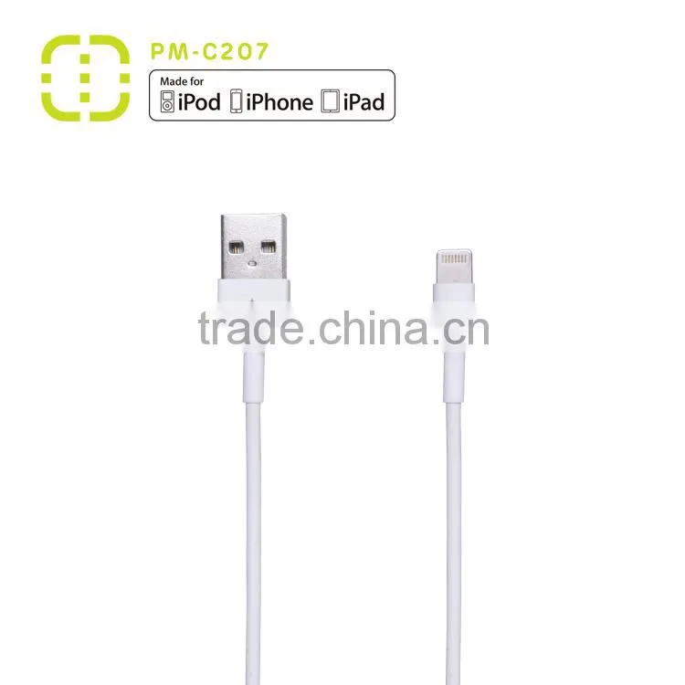 MFI certified for iPhone 5 iPhone 6 original 8 pin colorful mobile phone charging walnut cable manufactory