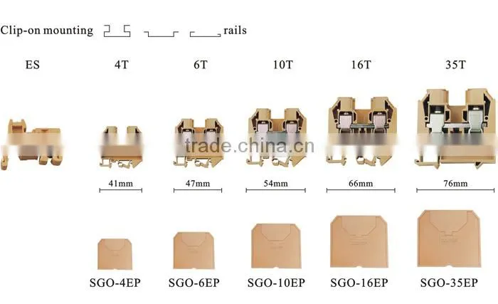 Rail Type Wire Connector PCB Electric Manufaturer Screw Clamp Terminal Block with CE