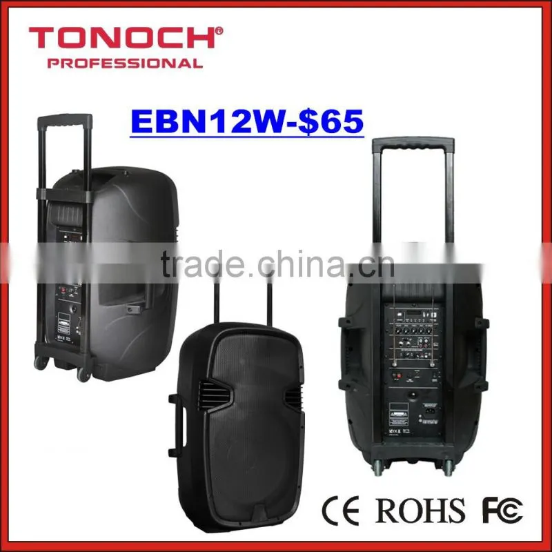 15" pro audio with MP3/USB/SD/BLUETOOTH/REMOTE CONTROL/WHEELS