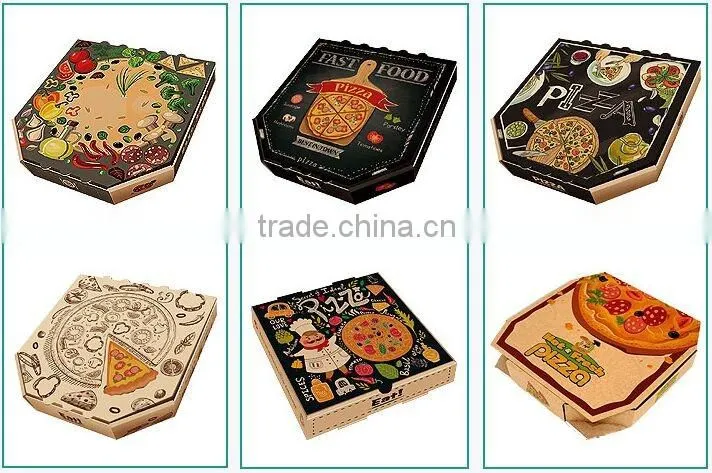 Recycled material Kraft Paper pizza box with beautiful design