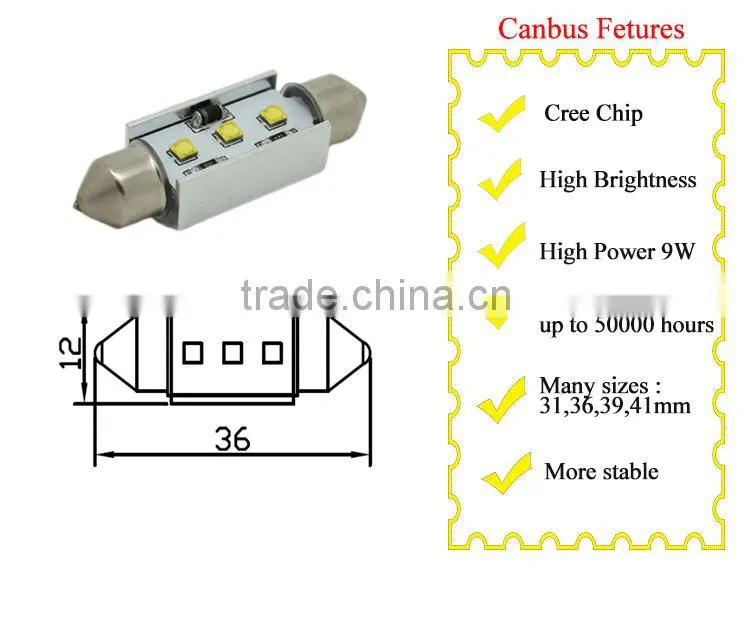 12V 24V T10 Canbus Error Free w5w t10 canbus led light car use T10 led universal