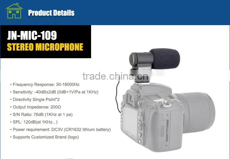 IP Camera Speaker Microphone for NoteBook Car SLR Cameras Outdoor
