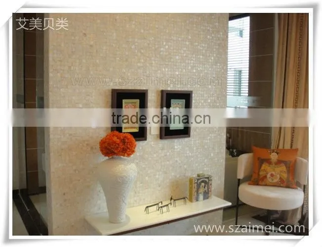 Mixed design mother of pearl shell mosaic wall tile wall panel