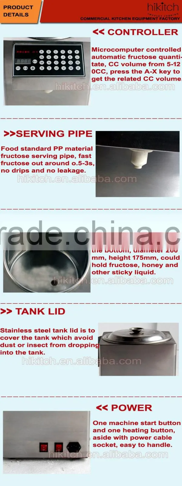 Commercial bar equipment electric 24 keys digital fructose quantitative machine