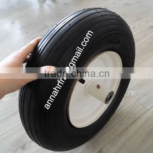 4.00-8/400-8 colourful flat free wheels ,PU foam tubeless for wheel barrow