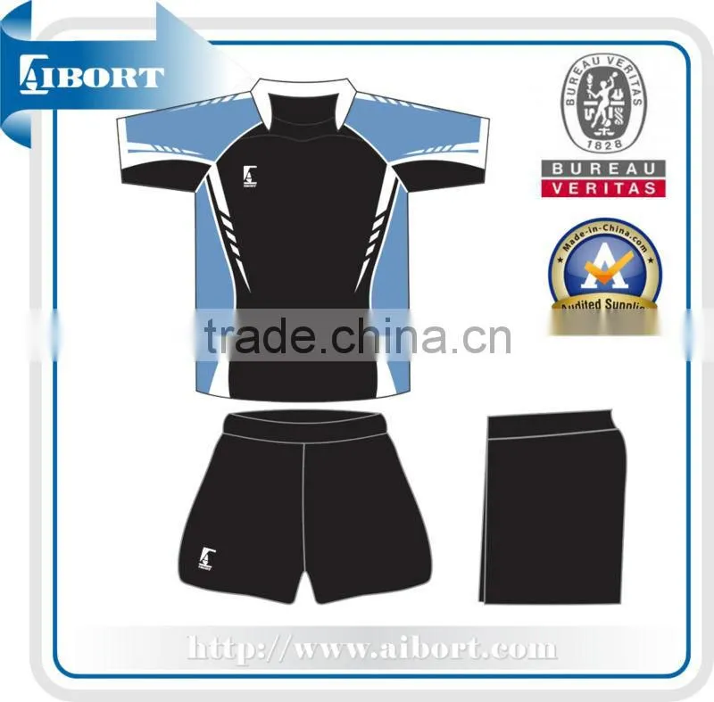 SUBRG-834 breathable sublimated rugby jerseys and shorts