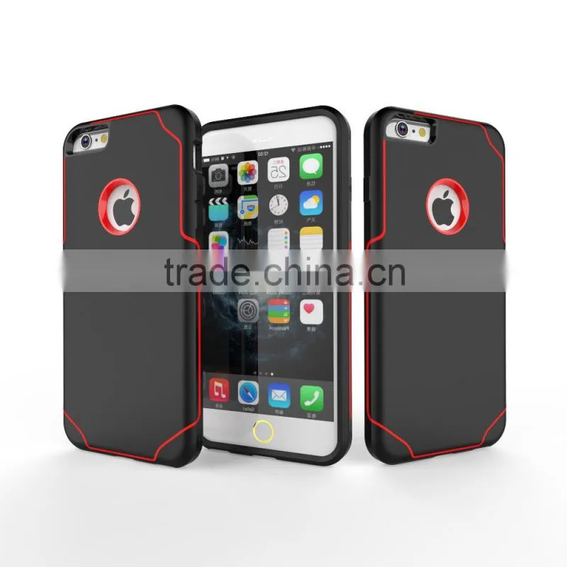 2016 New Products, High Quality 2 in 1 PC + Silicon Combo Case For iPhone 6G 6S 6Plus