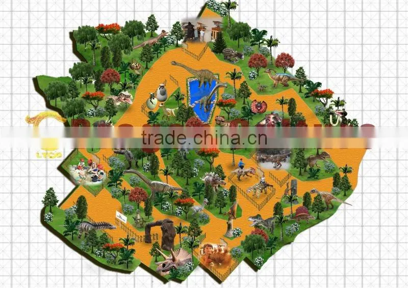 realistic dinosaur model for outdoor playground events