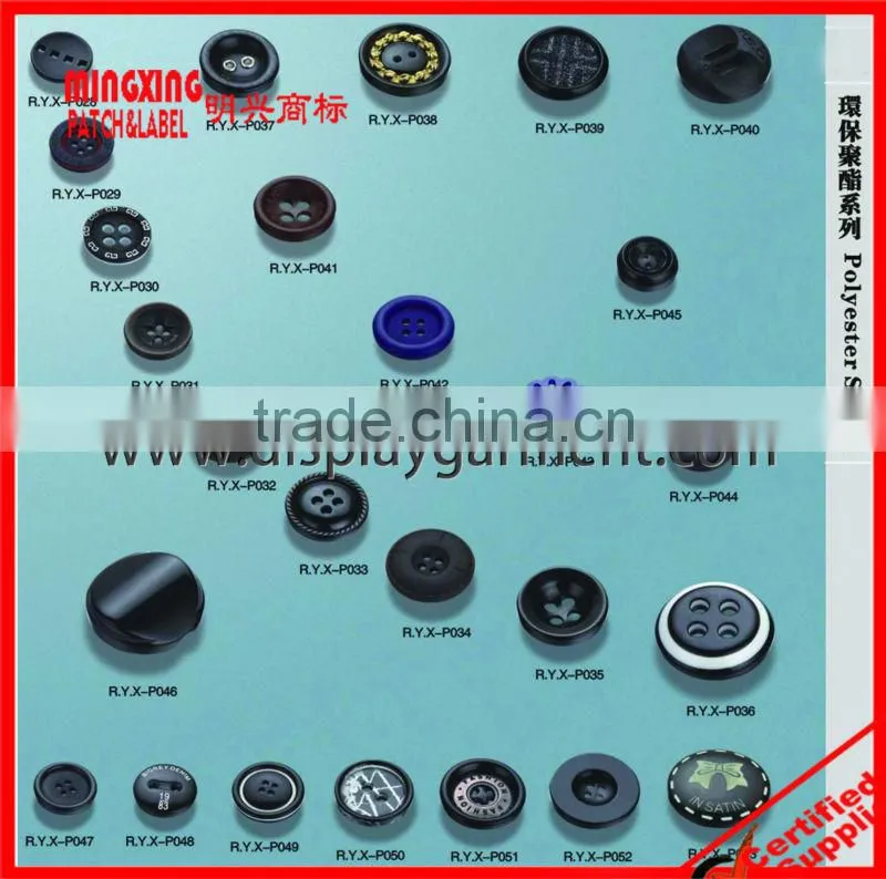 high fashion polyester resin button, button for clothes,shoes