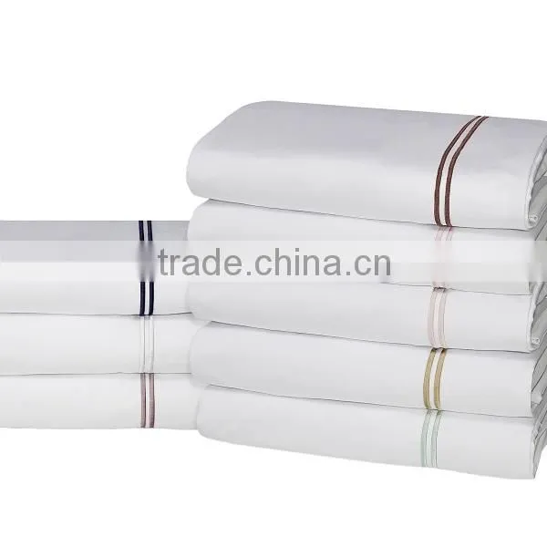 star hotel embroidery bedding sheet set