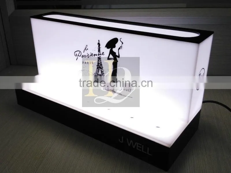 LED illuminating fashion acrylic cosmetic display stand/perfume display stand