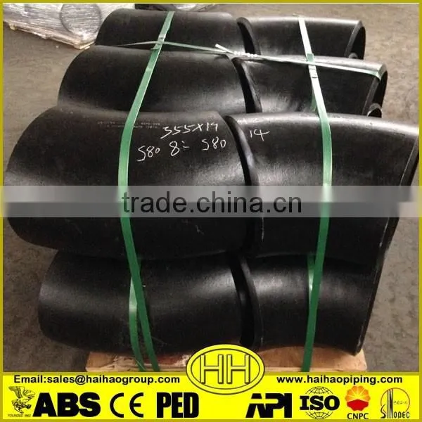 China supplier ASTM A234 WPB Carbon steel fitting 90 degree elbow with ISO Certificate