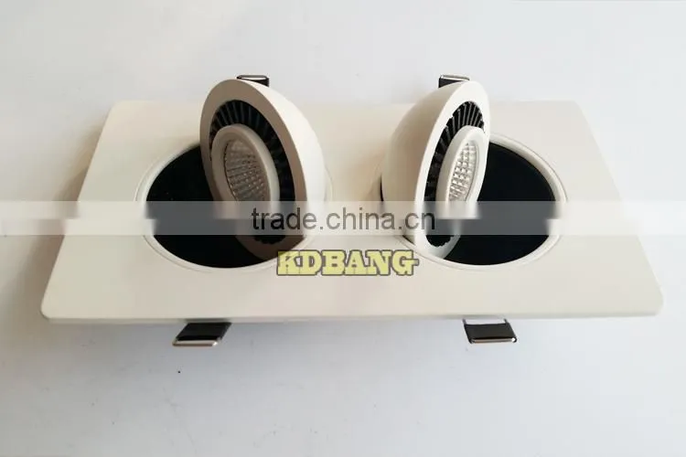 Hiqh quality led 7w square double cob downlight rotate
