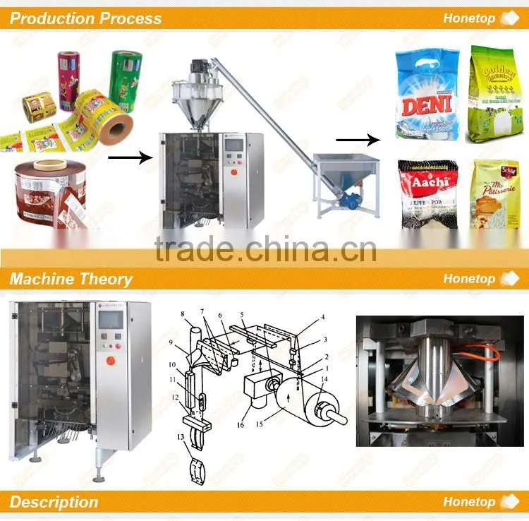 10-2000g Powder type detergent omo washing filling packing machine