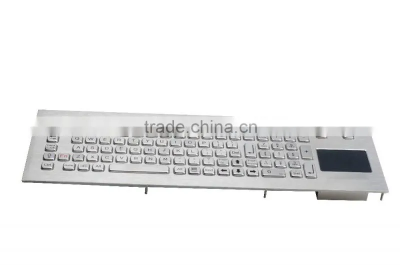 Compact Format IP65 Metal Keyboard with Trackball and function keys