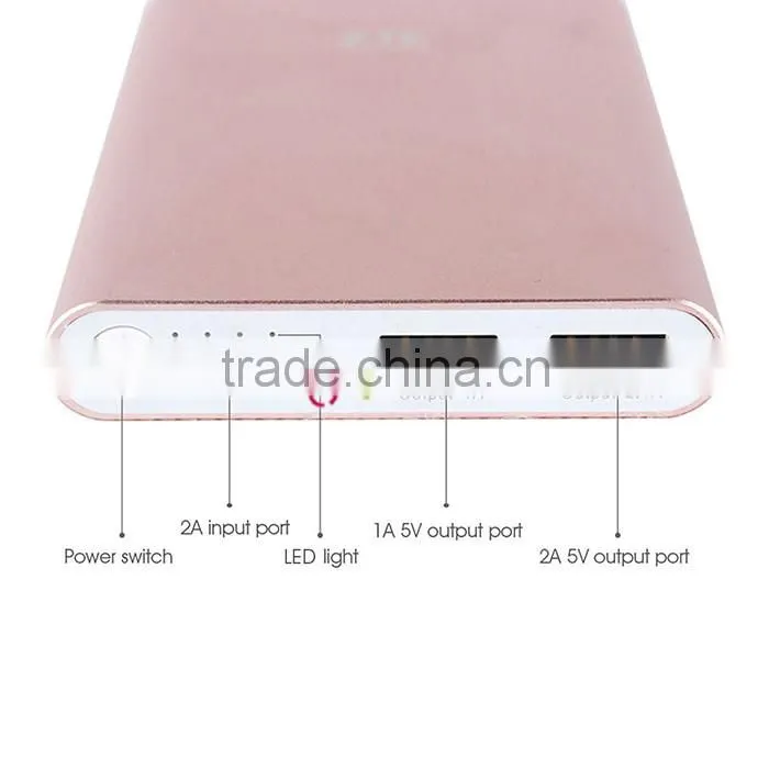 Wholesale Latest Mobile Portable Power Bank 10000mAh PromotionRose Golden