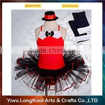 High quality girls party perform designer one piece dress new model magician girl tutu dress