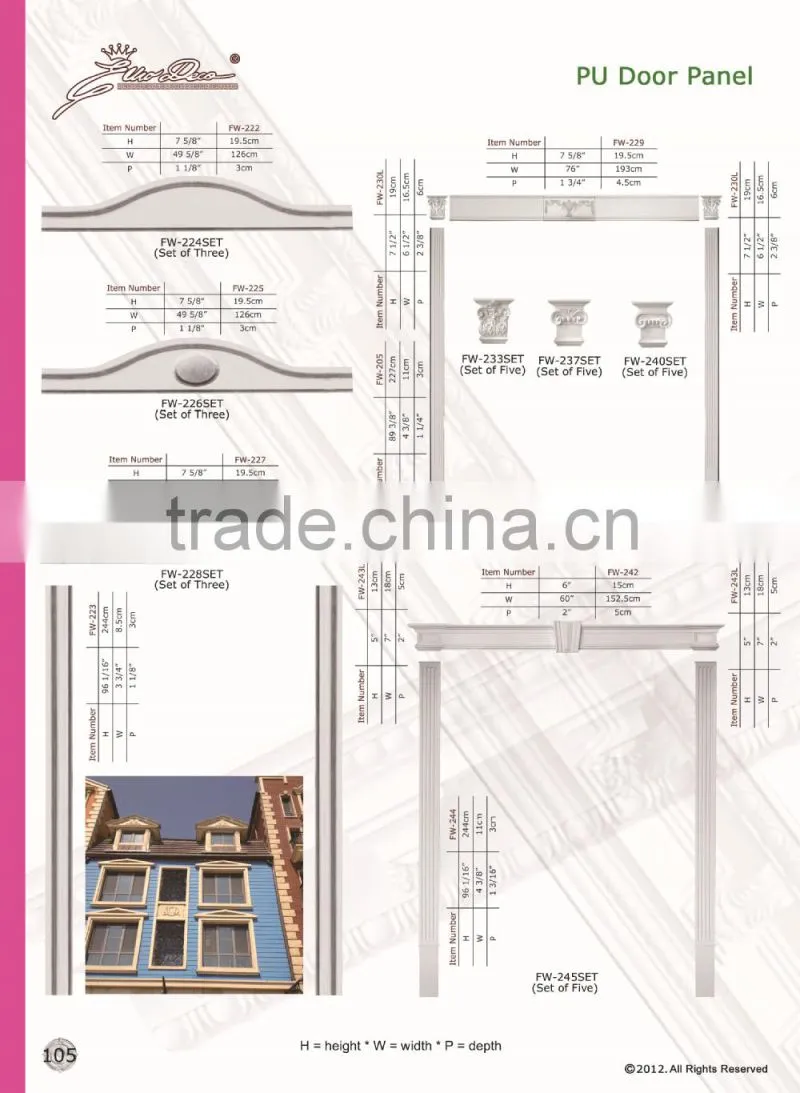 2015 High Quality Good price beautiful new modern luxury pu cornice Ceiling domes
