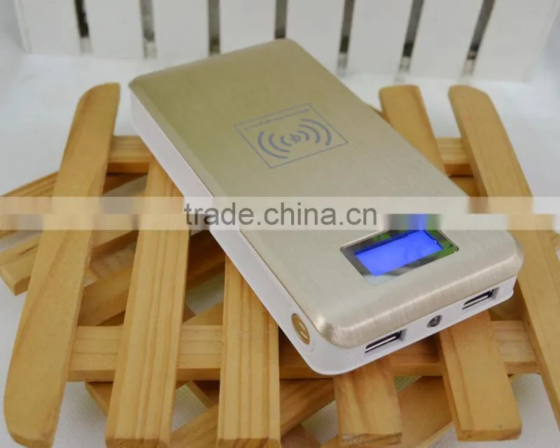 12000mAH 18650 qi wireless charger with LCD power indicator