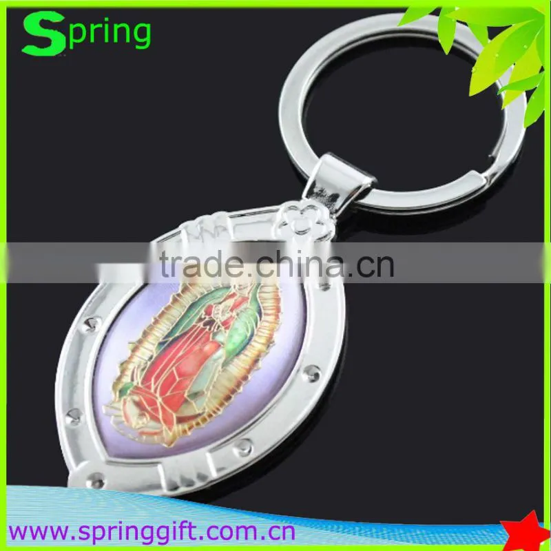 zinc alloy Virgin Mary keyring relgious key ring