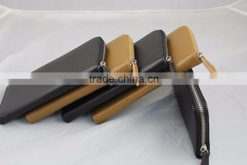 High Quality New Fashion Promition Genuine leather men's wallet with customized logo