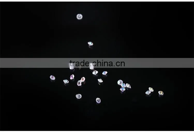 Wheel boxed clear AB plastic rhinstones transparent nail art sticker use crystal decoration