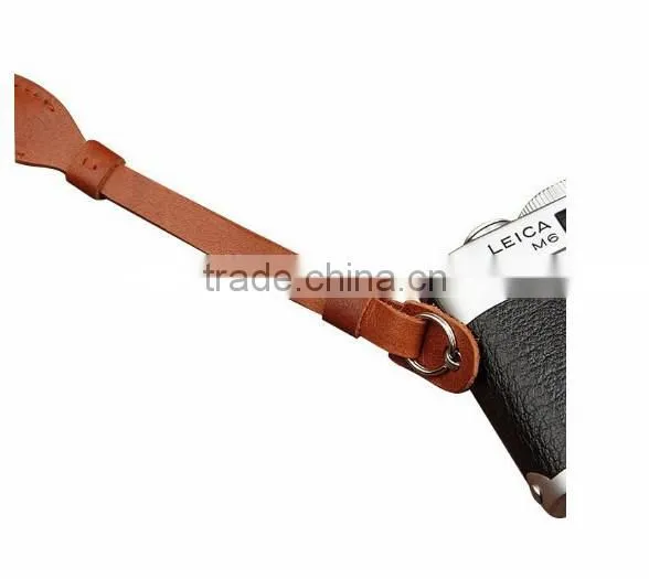 brown genuine leather camera shoulder neck strap any color is available