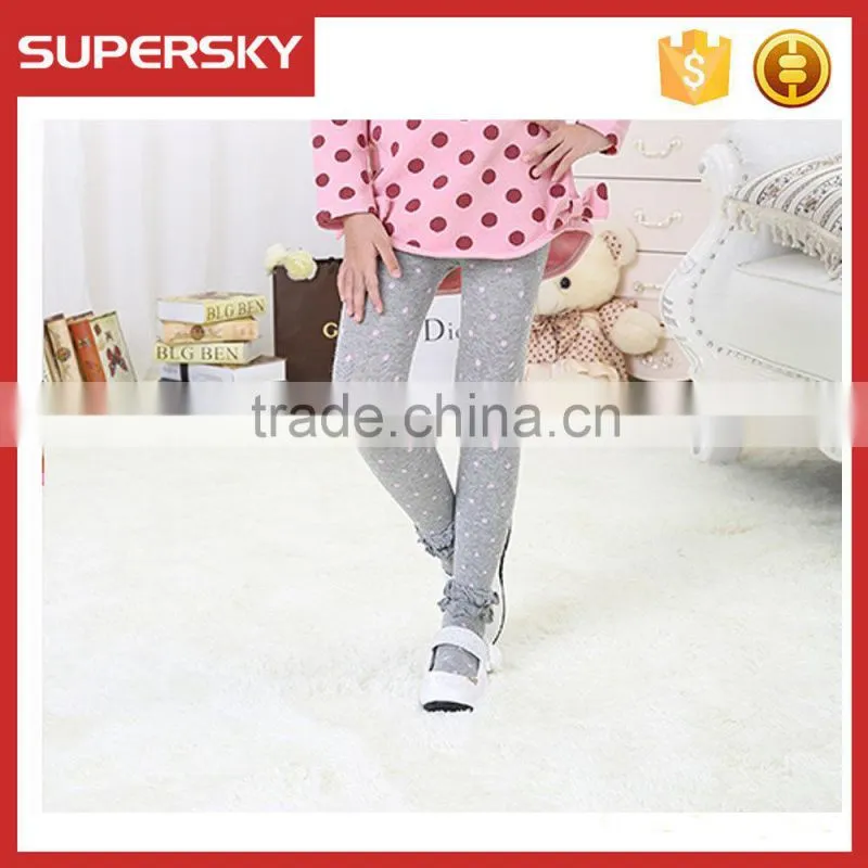 V-224 Latest korea knitting lace trim baby girl dance tight pantyhose with wave point