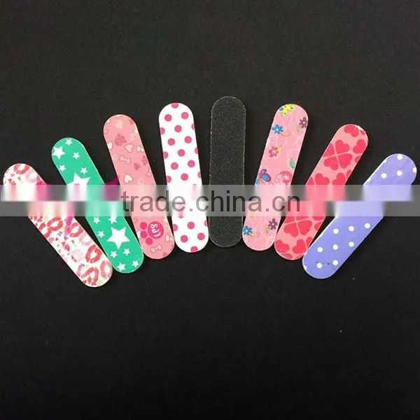 Colorful printed mini nail file welcome custom printed