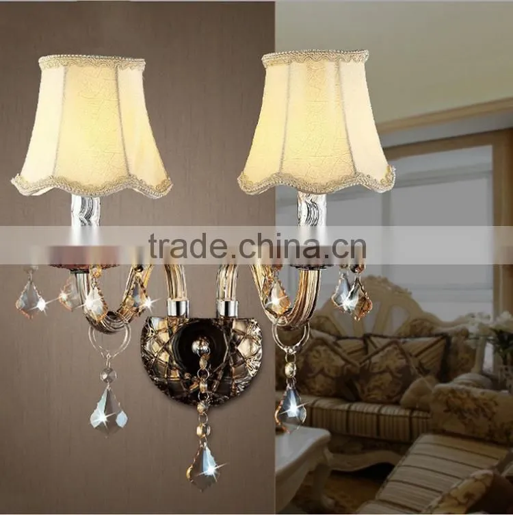 Top Quality European Style E14 LED Wall Lamp Crystal Bedroom Berth Lamp