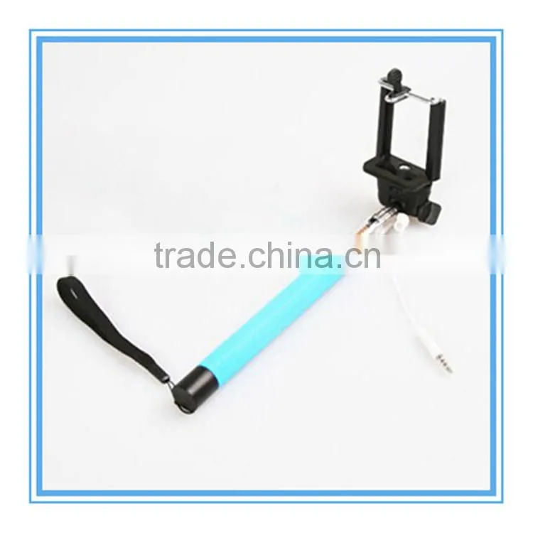 Extendable selfie stick extendable baton Handheld Telescoping Monopod Built-in Shutter With Mount Clip Phone Holders