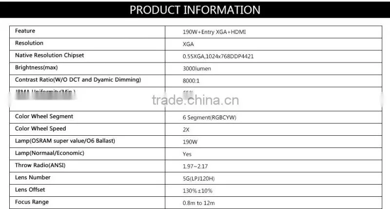Portable DLP LED Projector Support 1080P HDMI Projectors