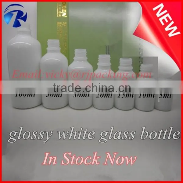 5ml,10ml,15ml,20ml,30ml,50ml,100ml e liquid bottle/White porcelain glass dropper bottles essential oil with childproof cap