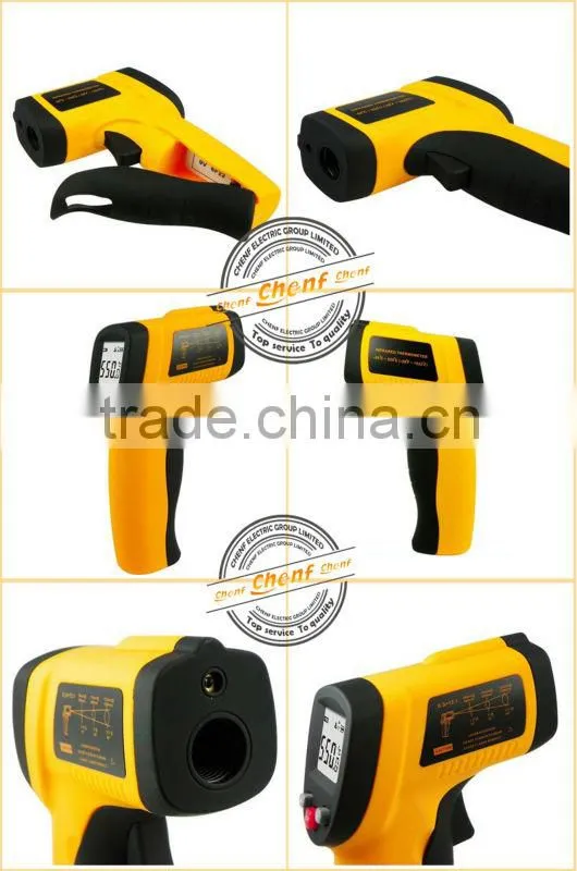 CE Approval Portable Digital Infrared Thermometer With LCD Display (-50 to 550 Degree)