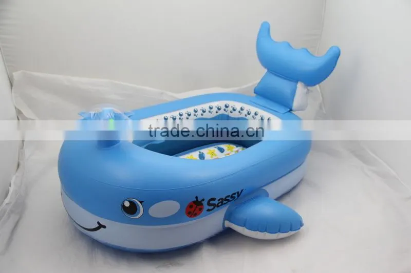 whale design inflatable kids pool