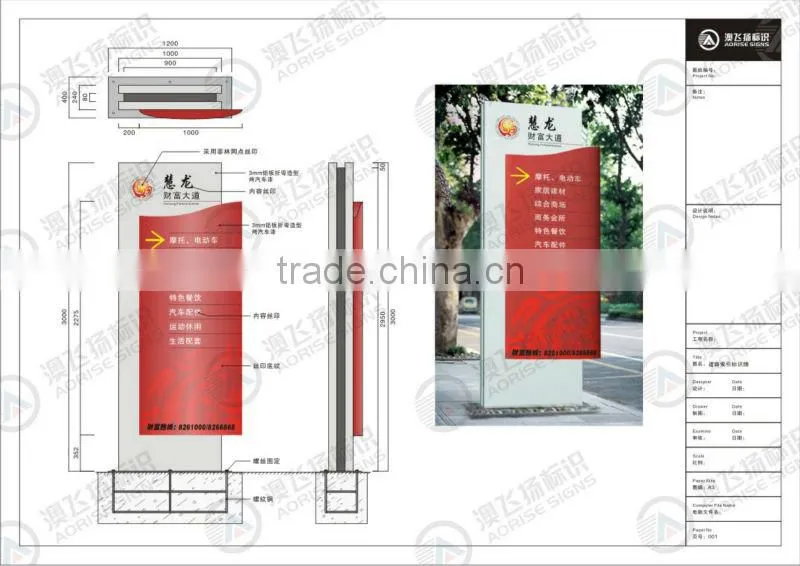 Wholesale guide hospital sign board for outdoor