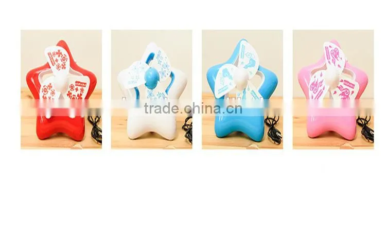 New products 2016 rechargeable star shape fan small usb powered fan 5V usb fan