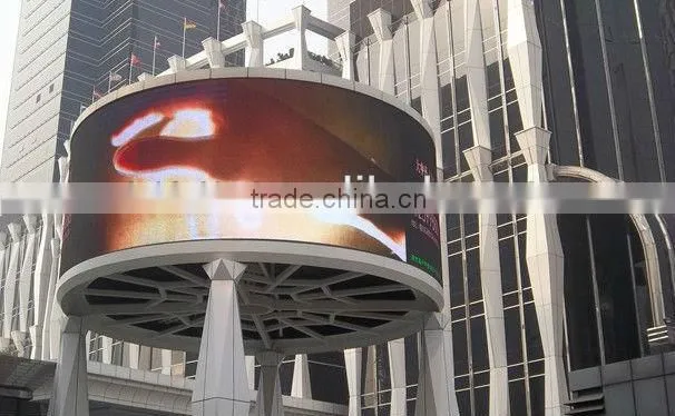 Curved P20mm outdoor video full color rental 360 degree led display for advertisement